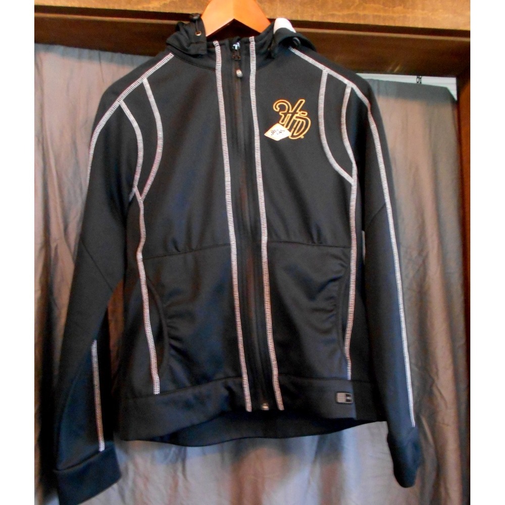 Harley-Davidson Sport Jacket Women's Black Soft Embroidered Moto Riding Small